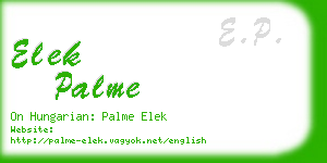 elek palme business card